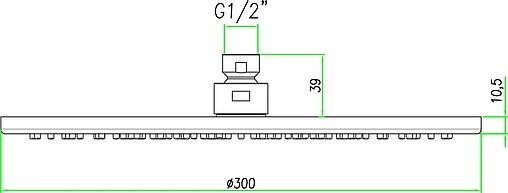 Лейка верхнего душа Fiore хром 35000433