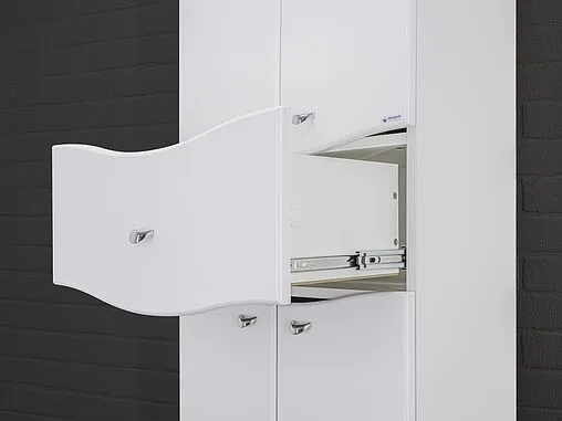 Шкаф-пенал напольный Айсберг Волна 50 белый DA1011PR