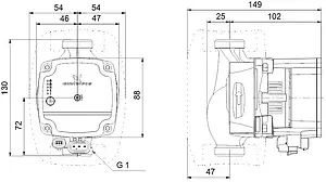 Насос циркуляционный Grundfos Alpha1 L 15-40 130 99160550 Насос циркуляционный Grundfos Alpha1 L 15-40 130 99160550, 2