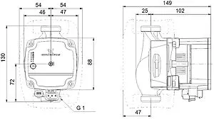 Насос циркуляционный Grundfos Alpha1 L 15-60 130 99160574, 2