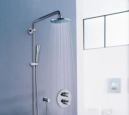 Душевая система с термостатом для ванны Grohe Rainshower System 210 хром 27641000 Душевая система с термостатом для ванны Grohe Rainshower System 210 хром 27641000