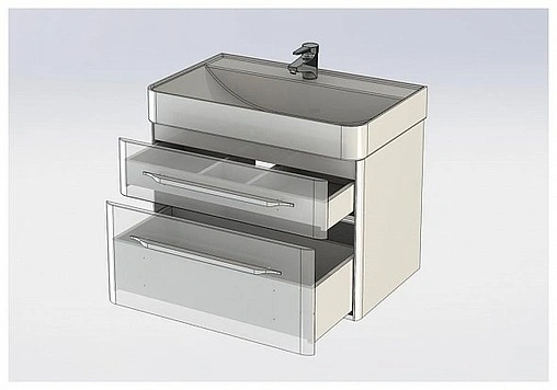 Тумба под умывальник подвесная Aquanet Виченца 80 белый 00196963