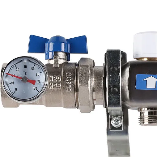 Группа коллекторная без расходомеров 3 отвода 1&quot;в/в x ¾&quot;ек Rommer RMS-3210-000003