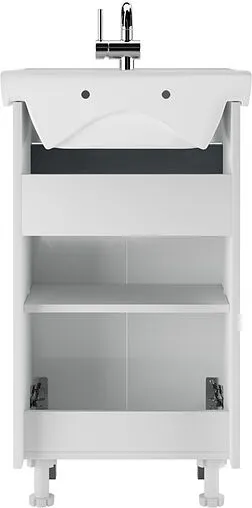 Тумба-умывальник напольная Домино Vector 45 белый DV6607T+4607152363494