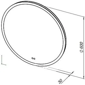 Зеркало с подсветкой Aquanet Арт 60 00336635, 2