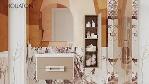 Тумба-умывальник подвесная Aquaton Ар-Деко 85 кашемир 1A2804K1DD6E0, 3