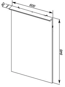 Зеркало с подсветкой Aquanet Грейс 60 дуб кантербери 00198370 Зеркало с подсветкой Aquanet Грейс 60 дуб кантербери 00198370, 2