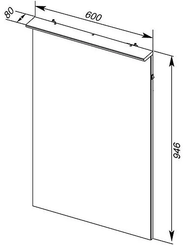 Зеркало с подсветкой Aquanet Грейс 60 дуб кантербери 00198370