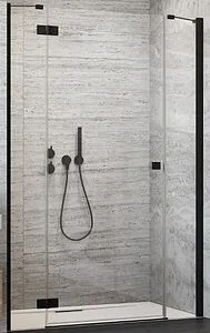 Дверь в нишу 1400мм прозрачное стекло Radaway Essenza New Black DWJS 140 R 385033-54-01R+384090-54-01, 1