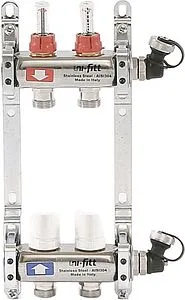 Группа коллекторная с расходомерами 2 отвода 1"в/в x ¾"ек Uni-fitt 450I4302 Группа коллекторная с расходомерами 2 отвода 1"в/в x ¾"ек Uni-fitt 450I4302, 1