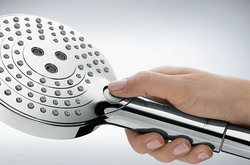 Душевая система с термостатом для душа Hansgrohe Raindance Select S 240 1jet PowderRain шлифованный чёрный хром 27633340