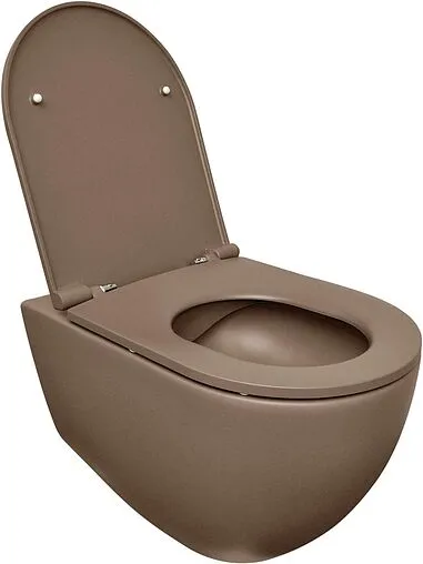 Унитаз подвесной безободковый ISVEA Infinity Vortex коричневый 10NF02003-2H