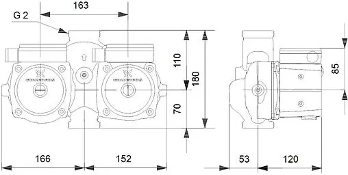 Насос циркуляционный Grundfos UPSD 32-80 180 95906455