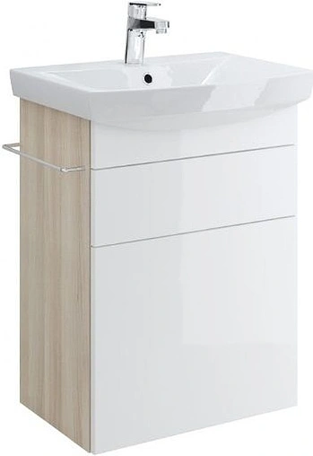 Тумба-умывальник Cersanit Smart 55 белый/ясень B-SU-SMA-CA55/Wh+S-UM-CAR55/1-w