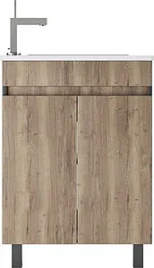 Тумба-умывальник подвесная Домино Dolche 60 дуб галифакс табак DD5403T+4627173210614, 4