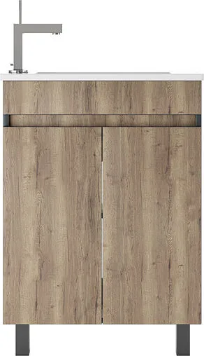 Тумба-умывальник подвесной Домино Dolche 60 дуб галифакс табак DD5403T+4627173210614