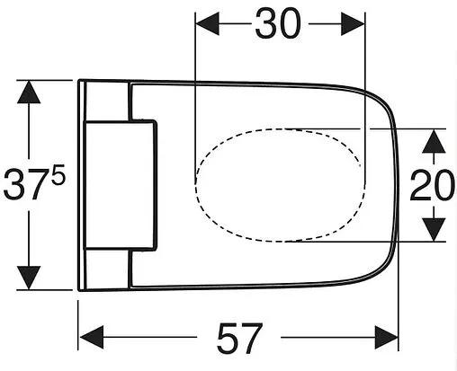 Умный унитаз-биде подвесной безободковый Geberit AquaClean Sela белый 146.250.21.1