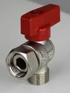 Кран шаровый с накидной гайкой угловой ¾"н x ¾"нг Elsen EV95.3434, 5