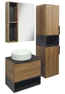 Шкаф-зеркало Comforty Штутгарт 60 дуб тёмно-коричневый 00004151036CF, 4