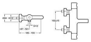 Термостат для ванны Jacob Delafon Singulier хром E10870-CP, 2