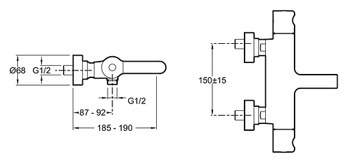 Термостат для ванны Jacob Delafon Singulier хром E10870-CP