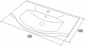 Тумба под умывальник напольная Milardo Victoria 75 белый VIC75W1M95 Тумба под умывальник напольная Milardo Victoria 75 белый VIC75W1M95, 4