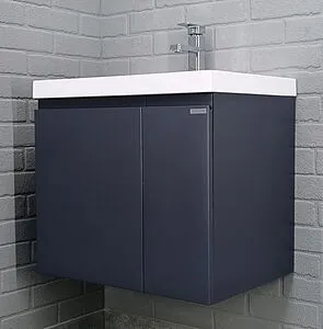 Тумба-умывальник подвесная Домино Graffo 60 графит DGr2406T+4670142930044, 3