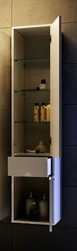 Шкаф-пенал подвесной Aqwella Malaga 32 R белый Mal.05.03/R/CD Шкаф-пенал подвесной Aqwella Malaga 32 R белый Mal.05.03/R/CD