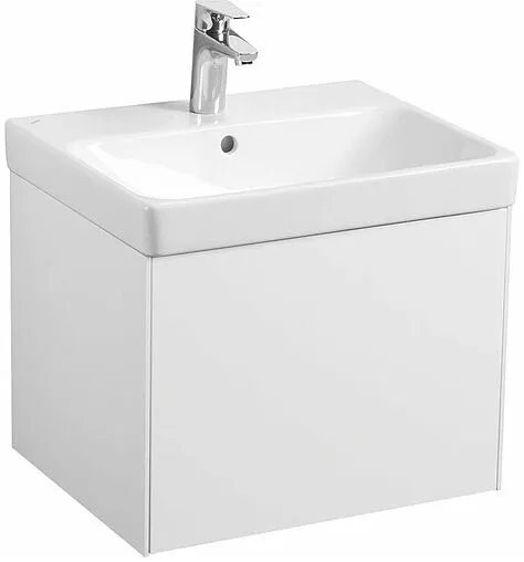 Тумба-умывальник подвесная Aquaton Асти 55 белый матовый/белый глянец 1A2631K0AX2B0