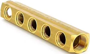 Коллектор распределительный проходной 5 отводов ¾&quot;в/в x ½&quot;в Tiemme 1970038, 4