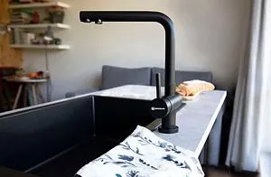 Смеситель для кухни с подключением к фильтру Omoikiri Nagano-GB графит 4994284, 5