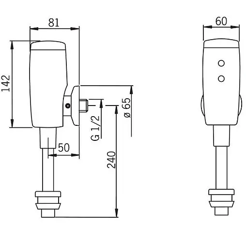 Автоматический кран для писсуара Oras Electra хром глянцевый 6567