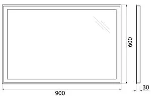 Зеркало с подсветкой BelBagno 90x60 механическая кнопка SPC-GRT-900-600-LED-BTN Зеркало с подсветкой BelBagno 90x60 механическая кнопка SPC-GRT-900-600-LED-BTN, 2