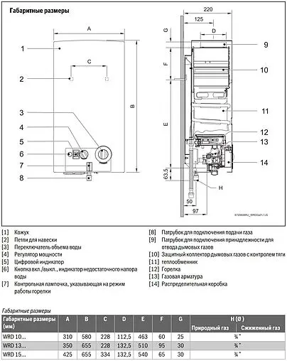 Водонагреватель проточный газовый Bosch WRD10-2 G23 S5795 7701331616