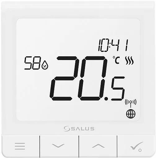 Проводной комнатный терморегулятор ZigBee 230В Salus QANTUM белый SQ610