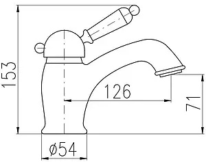 Смеситель для раковины Rav Slezak Labe бронза/белый L526.5SM Смеситель для раковины Rav Slezak Labe бронза/белый L526.5SM, 2
