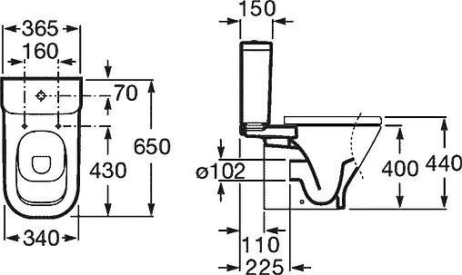 Унитаз-компакт Roca Gap белый 342477000+34147000Y Унитаз-компакт Roca Gap белый 342477000+34147000Y
