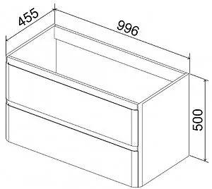 Тумба-умывальник подвесная BelBagno ALBANO 100 Rovere Vintage Bianco ALBANO-1000-2C-SO-RVB+ Тумба-умывальник подвесная BelBagno ALBANO 100 Rovere Vintage Bianco ALBANO-1000-2C-SO-RVB+, 2