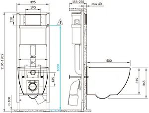 Комплект 6 в 1 Cersanit Brasko Smart Co Dpl Eo Slim/Vector/Estetica 68304 с кнопкой белый глянцевый, 2