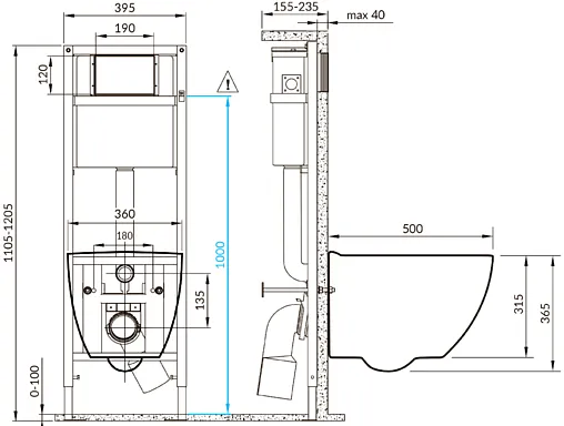 Комплект 6 в 1 Cersanit Brasko Smart Co Dpl Eo Slim/Vector/Estetica 68304 с кнопкой белый глянцевый
