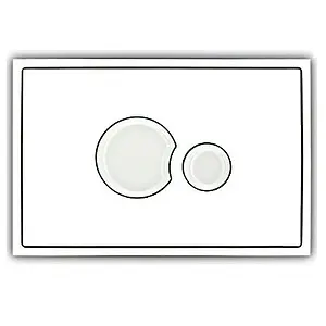 Клавиша смыва для унитаза Sanit SG706 16.720.01..0000 кнопки/белый глянцевый, панель/стекло белый, 1