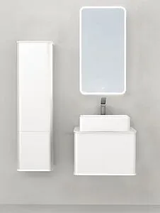 Шкаф-пенал подвесной Jorno Pastel 35 белый жемчуг Pas.04.125/P/W Шкаф-пенал подвесной Jorno Pastel 35 белый жемчуг Pas.04.125/P/W, 4