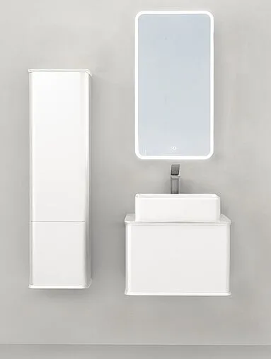 Шкаф-пенал подвесной Jorno Pastel 35 белый жемчуг Pas.04.125/P/W