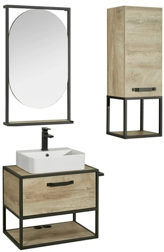 Тумба-умывальник подвесная Aquaton Лофт Фабрик 65 дуб эндгрейн 1A2423K5LTDU0