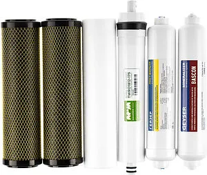 Комплект сменных картриджей Slim Line 10" Гейзер RО 3 50174 Комплект сменных картриджей Slim Line 10" Гейзер RО 3 50174, 4