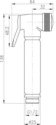 Гигиенический душ Aquanet хром KBH2180СР