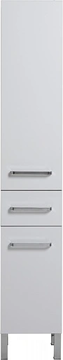 Шкаф-пенал напольный с бельевой корзиной Aquanet Сиена 35 L белый глянец 00189246