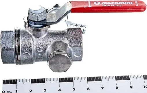 Кран шаровый с дренажем 1"в x 1"в Giacomini R250SX005