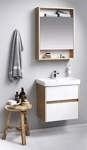 Тумба-умывальник подвесная Aqwella City 60 белый/дуб канадский CI0106DK+S-UM-MOD60SL/1 Тумба-умывальник подвесная Aqwella City 60 белый/дуб канадский CI0106DK+S-UM-MOD60SL/1, 5