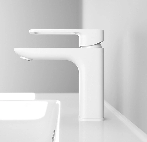 Смеситель для раковины IDDIS Slide белый матовый SLIWT00i01